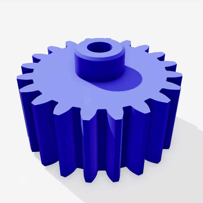 PA Spur gear Module 3, 20 teeth with 30mm width - Bore 10 mm