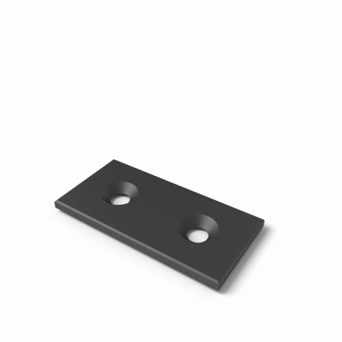 Verbinderplatte 30x60 Stahl schwarz