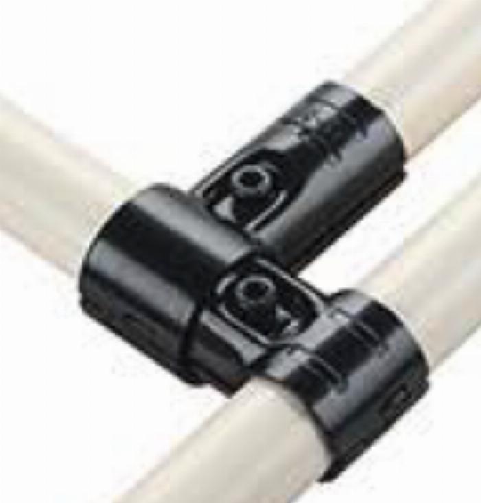 H-17-BK  for circular tube 28 mm, Single coupling piece made of steel