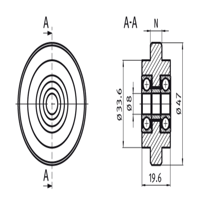 Laufrollen Ø 47mm