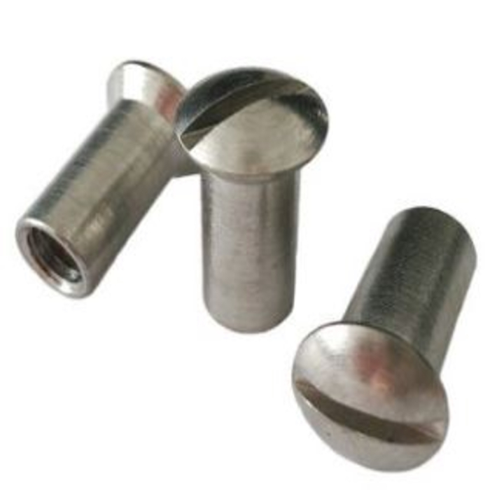 Sleeve nut M6 x 16 mm, lens head with slit